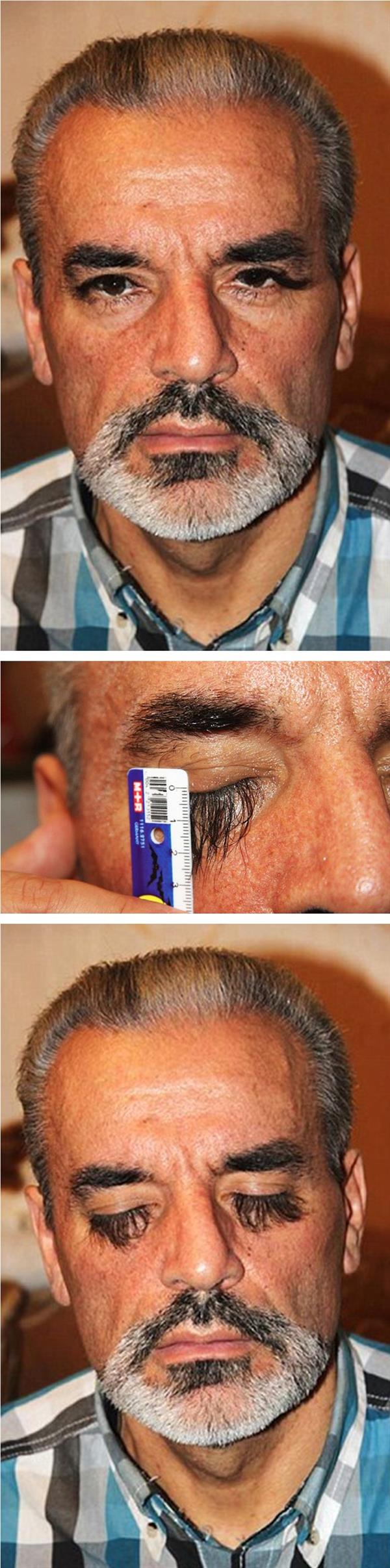 بالصورة.. أوكراني يزعم امتلاكه لأطول رموش في العالم ويحتفظ بالسر 2 14