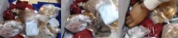 بالفيديو: شاهد ماذا وجد رجال الأمن السعودي داخل حقيبة هذا المهرب! 10 تهريب