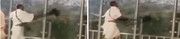 بالفيديو: رجل متهور يحطم حاجز زجاجي في الحرم المكي ويصعد جبل الصفا 10 معتمر متهور