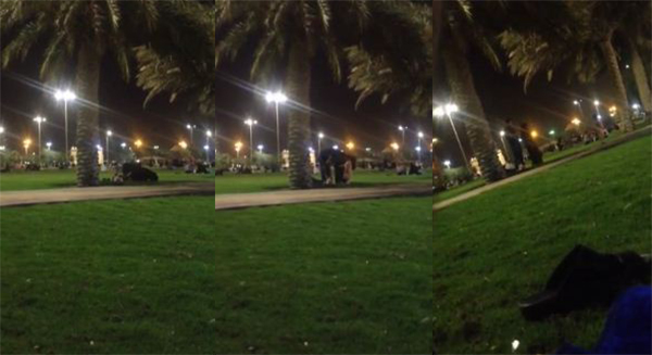 بالفيديو: امرأة تؤم رجلاً بالصلاة في حديقة بالسعودية 1 صلاة في حديقة