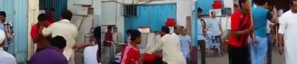 بالفيديو: مضاربة دامية بسبب الفول 10 ضرب بسبب الفول