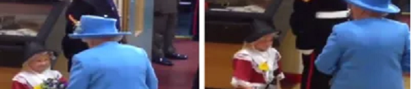 بالفيديو: طفلة أهدت الورد لملكة بريطانيا فتلقت صفعة على وجهها..! 10 طفلة تهدي ملكة بريطانيا وردة
