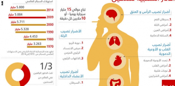 التدخين..هذا ما يفعله بالجسم من الرأس حتى أخمص القدمين 1 elbashayer image 1434376605