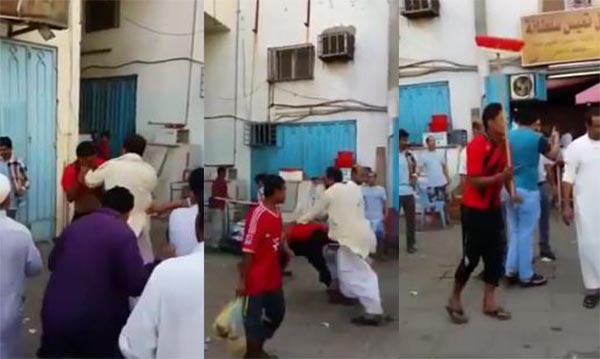 بالفيديو: مضاربة دامية بسبب الفول 1 ضرب بسبب الفول