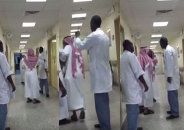 طبيب سوداني يطرد مراجع سعودي
