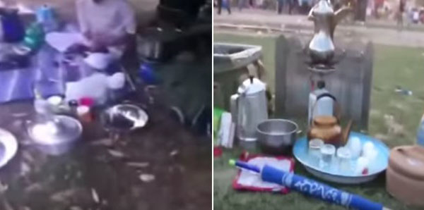 بالفيديو: خليجيون يفترشون الهايد بارك ويطبخون طعامهم.. وآخرون يشربون الشيشة أسفل برج إيفل 1 قعدة خليجيين