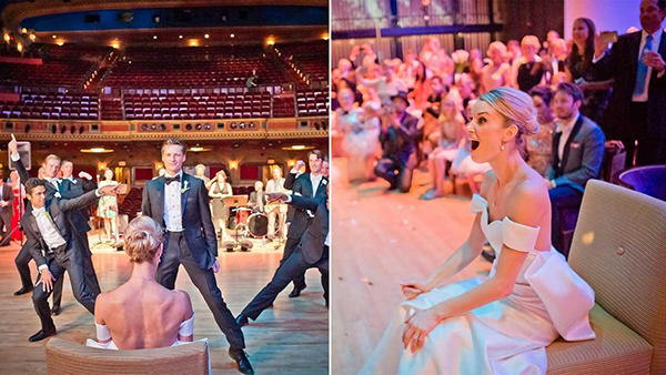 بالفيديو: شاب يدهش عروسه بمفاجأة رائعة بحفل زفافهما 1 مفاجأة