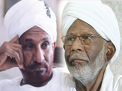 الصادق المهدي: الترابي عالم فذ ورحيله عظة ودرس لنا 1 الترابي والمهدي