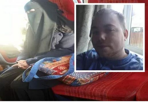 تصرف مسافر مع منقبة