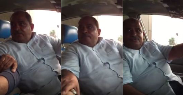 موقف محرج لسائق تاكسي مصري مع شاب