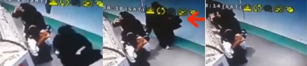 بالفيديو: امرأة منقبة تسرق أخرى بسرعة خاطفة في أحد مولات الرياض.. حتى في بعضهن (كيدهن عظيم) 10 امرأة منقبة تسرق أخرى