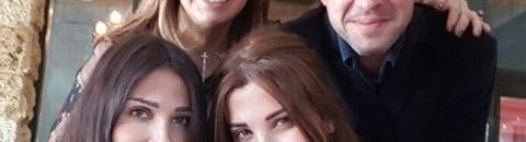 نانسي عجرم وشقيقاها يحتفلان بعيد ميلاد والدتهم