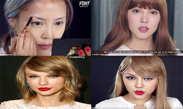 بالفيديو: فتاة كورية تحول نفسها إلى تايلور سويفت بالمكياج 1 3654 11