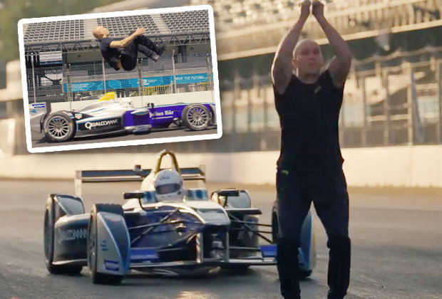 بالفيديو: مغامر يتحدى سيارة فورمولا 1 بصورة لا تصدّق 1 Formula E 509020
