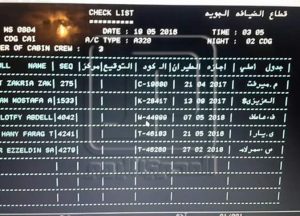 طاقم الطائرة المصرية المنكوبة