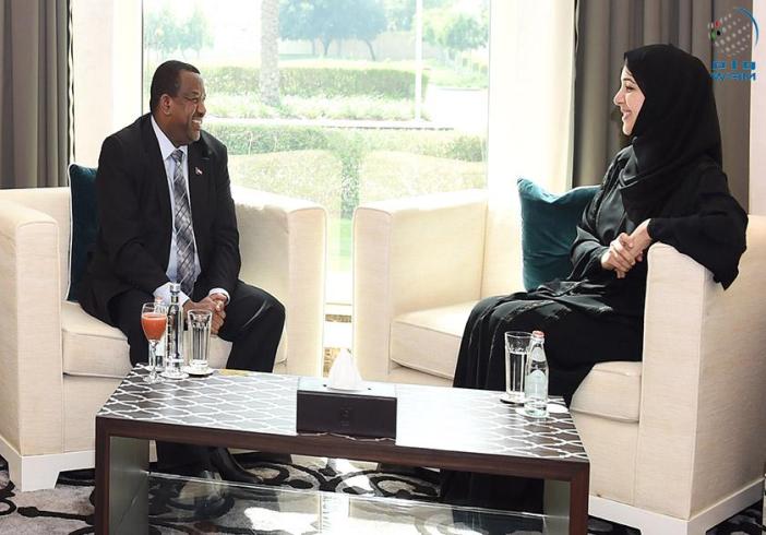 ريم الهاشمي تستقبل وزير التعاون الدولي بجمهورية السودان 1 ريم الهاشمي