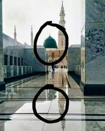 صورة: إكتشاف معجزة بعد إلتقاط صورة للمسجد النبوي !! 1 مسجد الرسول