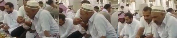 فيديو يظهر لفتة إنسانية لشاب يطعم رجلاً بلا يدين بالمسجد المدني 10 500 34