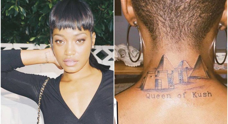 النجمة الأمريكية كيكي بالمر ترسم حضارات مملكة كوش السودانية على جسدها وتبدي إعجابها بكنداكات السودان