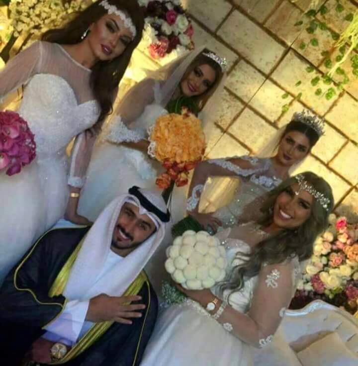 شاهد بالفيديو والصور.. شاب خليجي يتزوج من 4 فتيات حسناوات في ليلة واحدة 1 شاب خليجي يتزوج من 4 فتيات حسناوات في ليلة واحدة