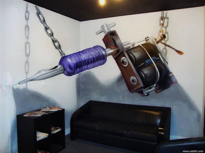 فنان يشعل مواقع التواصل بجرافيتي ثلاثي الأبعاد2