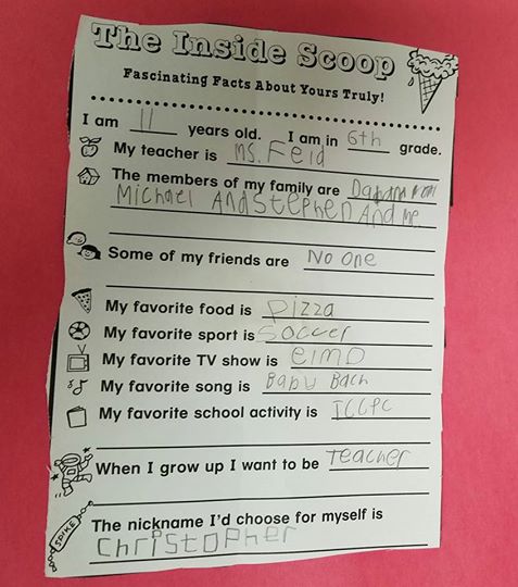 شاهد بالصور.. واجب منزلي لطفل مصاب بالتوحد يثير ضجة على الإنترنت 2 واجب منزلي لطفل مصاب بالتوحد يثير ضجة على الإنترنت