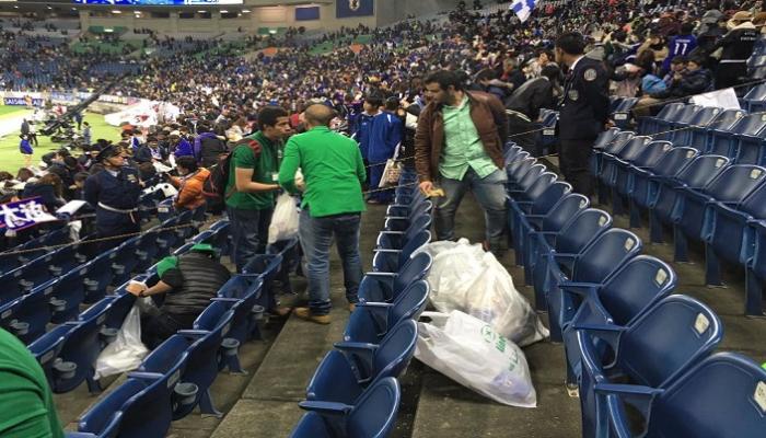 جماهير تجمع المخلافات بعد نهاية مباراة السعودية واليابان