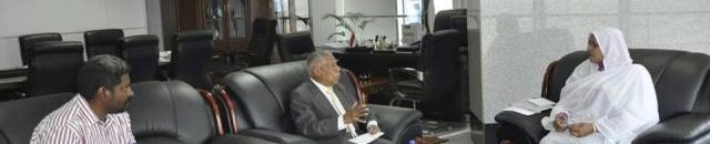 وزيرة الإتصالات تستقبل رئيس الأمانة العامة لمشروع سنار عاصمة الثقافة 2017 10 تهاني سنار