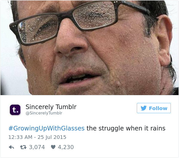 بالصور.. لقطات تلخص معاناة أصحاب النظارات 5 935