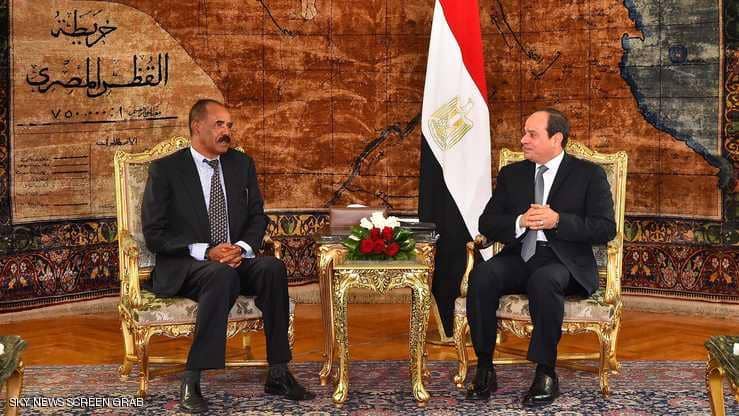 السيسي وأفورقي يبحثان تداعيات سد النهضة 1 مصر ارتريا السيسي افورقي