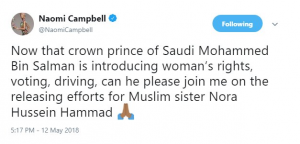 عارضة أزياء بريطانية تطلب من ولي العهد السعودي "ابن سلمان" التدخل لإنقاذ "نورا حسين" 2 1032315768