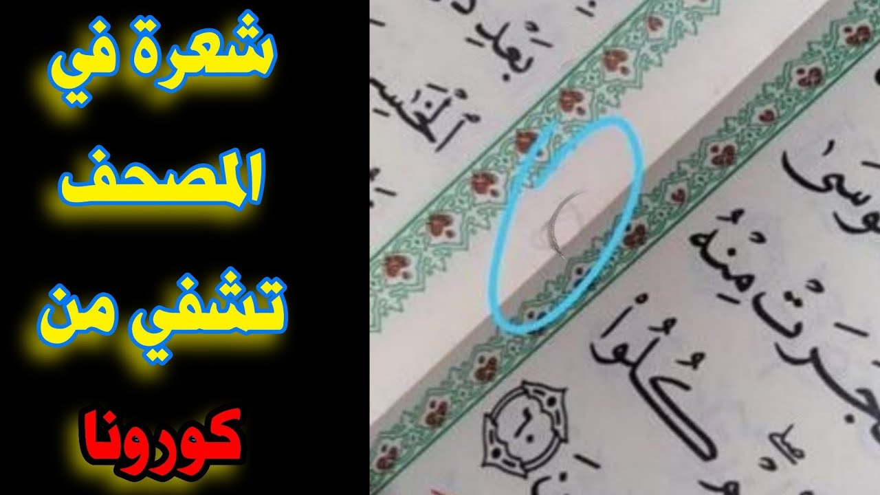 شعر في مصحف تشفي من كورونا