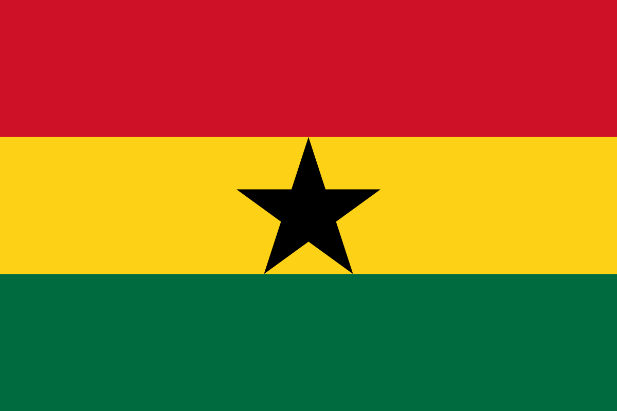 "هرمونات ذكورية".. تصريح مسيء يطيح مدربة سيدات رواندا - صورة 11 1200px Flag of Ghana.svg