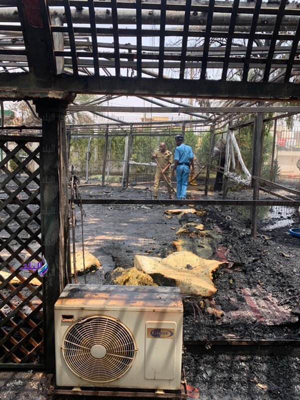 حريق بسفارة السعودية فى السودان 10 817