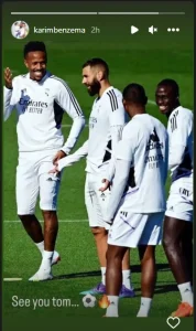 بكلمتين وصورة.. بنزيما يعلن موقفه من مباراة ريال مدريد وأوساسونا 2 122 210331 benzema real madrid osasuna liga instagram 2