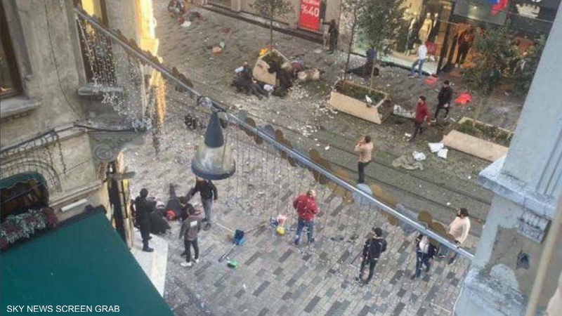انفجار بمنطقة تقسيم بإسطنبول يوقع عددا من القتلى والجرحى 10 1 1571172