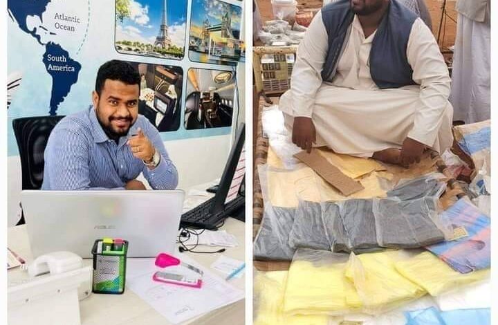شاهد بالصور.. من صاحب وكالة سفر وسياحة بالخرطوم إلى بائع (أكياس) بالولايات.. الإشادات والدعوات تنهال على شاب سوداني أجبرته ظروف الحرب على العمل وافتراش الأرض 1 378341957 333326829253896 2742518218337276029 n