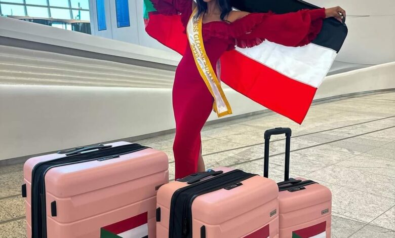 شاهد بالصورة.. ظهرت وهي متوشحة بالعلم السوداني.. الحسناء تسابيح دياب تغادر إلى "كمبوديا" للمشاركة رسمياً في مسابقة ملكة جمال العالم كأول سودانيه تشارك في المحفل الدولي 1 تسابيح دياب مسابقة