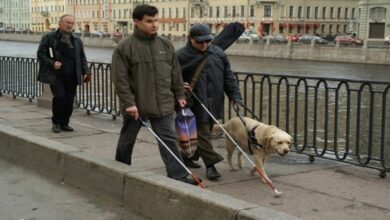 مكفوف مكفوفين عصا