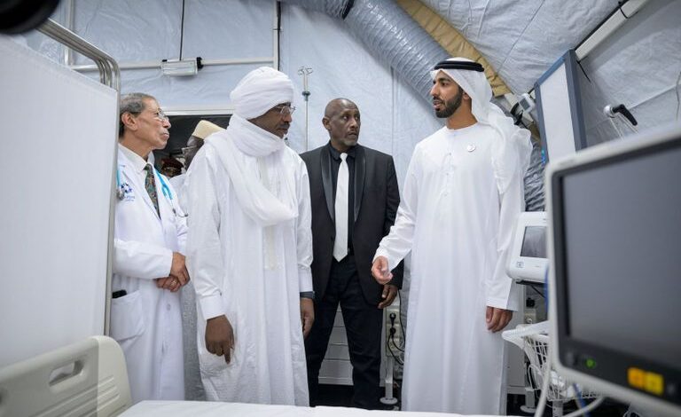 افتتاح مستشفى الإمارات الميداني في تشاد لدعم اللاجئين السودانيين 1 مستشفى تشاد