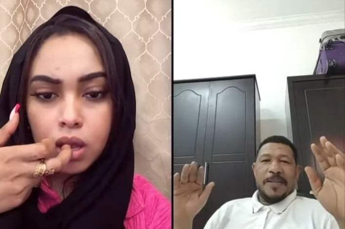 شاهد بالصورة والفيديو.. الناشط الشهير عثمان ذو النون يظهر في "لايف" مع حسناء فائقة الجمال ويحرضها على رفع حذاءها في وجه متابعيها والحسناء تستجيب 1 449471095 882159443749123 7139569199164458260 n