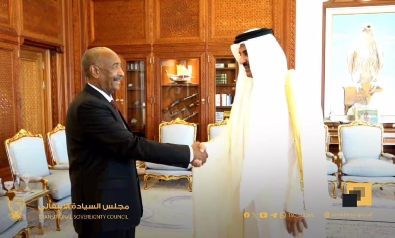 رئيس مجلس السيادة يلتقي أمير دولة قطر و يعقدان اجتماعاً ثنائياً 1 FB IMG 1758013809676