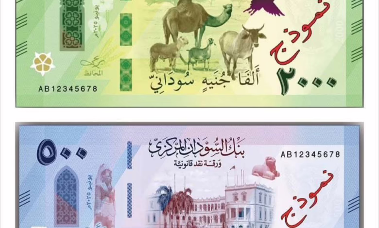 المركزي يعلن اصدار عملة ورقية جديدة من فئة الألفي جنيه والورقة الجديدة من فئة الخمسمائة جنيه 1 جنيه