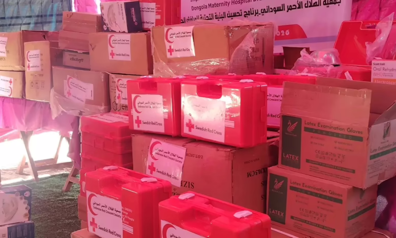 الهلال الاحمر بالشمالية يؤكد اهتمامه بمشروع تعزيز صحة الامهات والاطفال حديثي الولادة 1 1774705390950