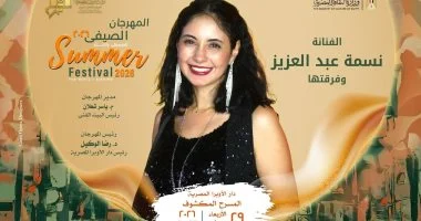 نسمة عبد العزيز وفرقتها يحيون حفلاً موسيقياً بالأوبرا 29 الشهر الجارى 2 202607111056435643 15632