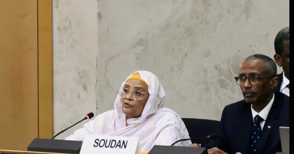 بصفتها رئيسة اللجنة الوطنية للتحقيق.. النائب العام تحيط مجلس حقوق الإنسان بجرائم المليشيا واعتداءاتها بالمسيرات على الأبيض وما حولها 2 FB IMG 1788880593734