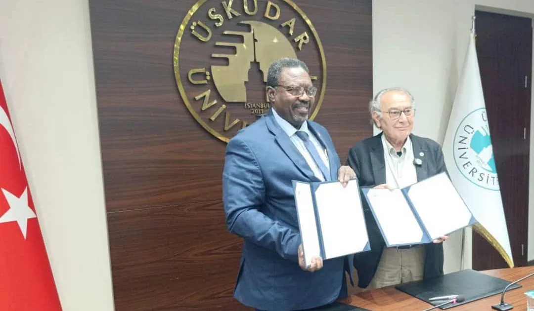 جامعة القرآن الكريم والعلوم الإسلامية توقع مذكرة تفاهم مع جامعة أوسكودار التركية 4 FB IMG 1789049135246