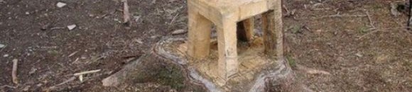 كرسي علي الطبيعة منحوت علي جذع شجرة 26 2020