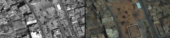 صورة ستالايت تظهر تدمير مسجد يقال ان قوات القذافي دمرته 10 462